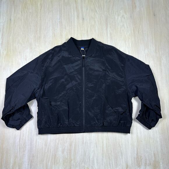 NWT Old Navy Black Quick Dry Windbreaker Full Zip Jacket With Pockets Outdoor XL - Picture 1 of 13
